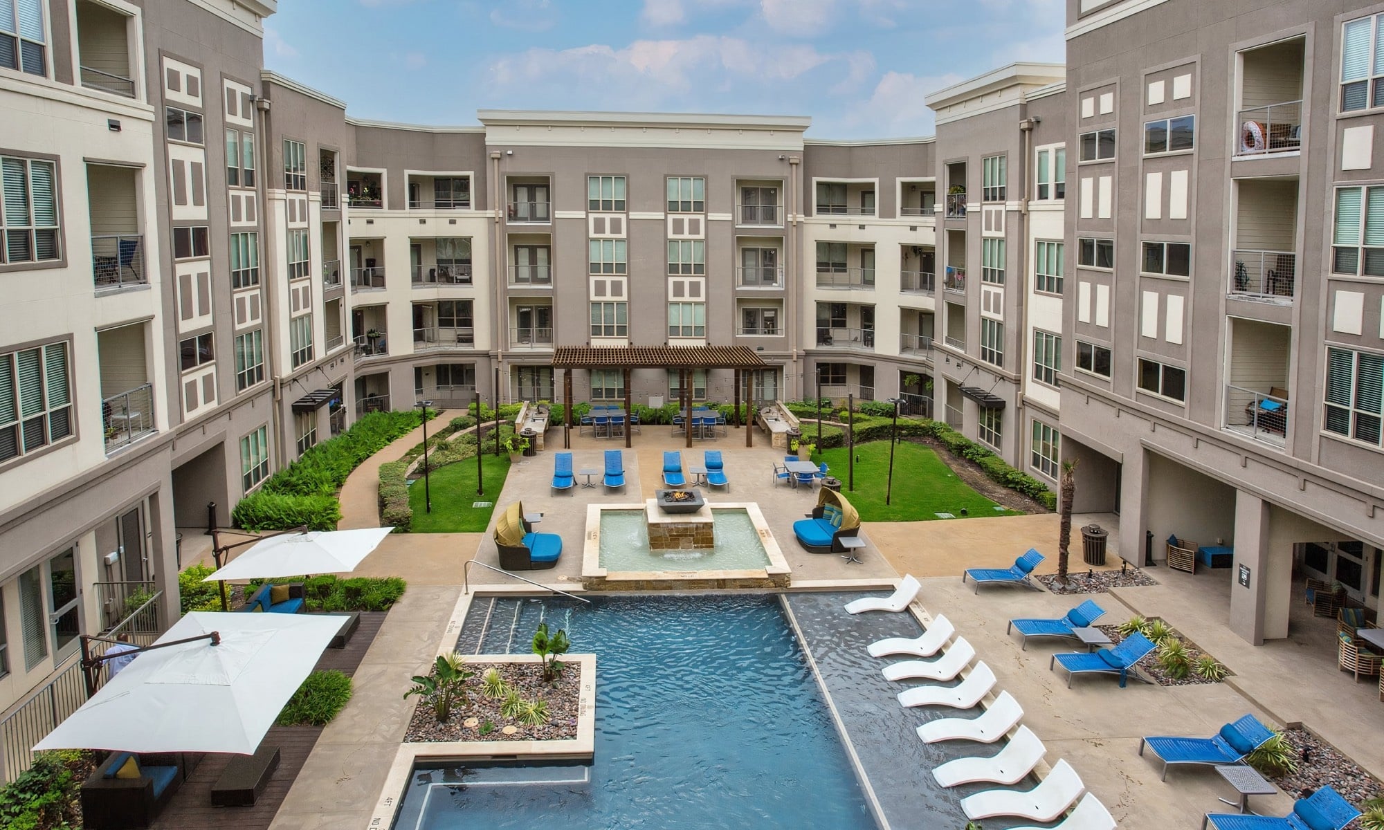 Summit Multifamily Portfolio with swimming pool in the middle of the building